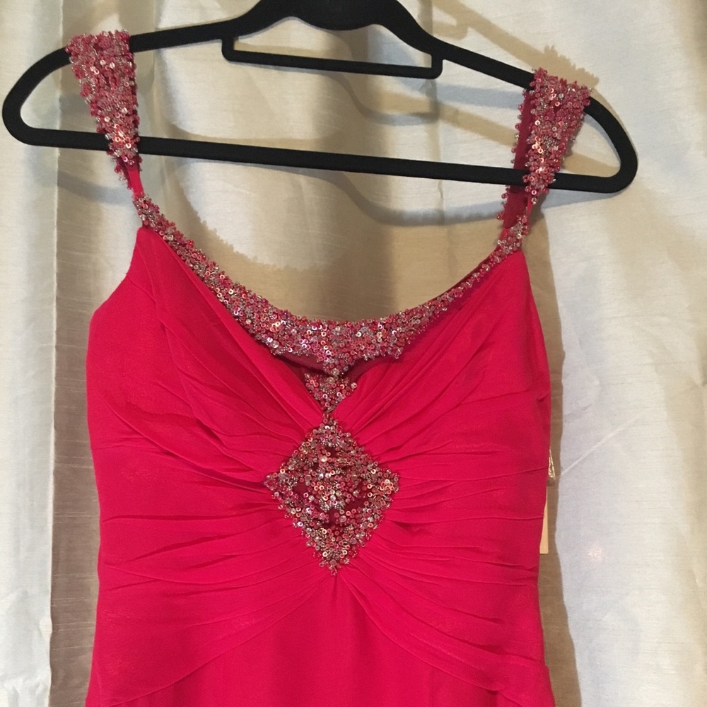 NEW! Retail $795 Badgley Mischka Pink Dress Sz 0